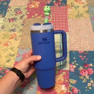 Blue Stanley Cup with Frog Straw